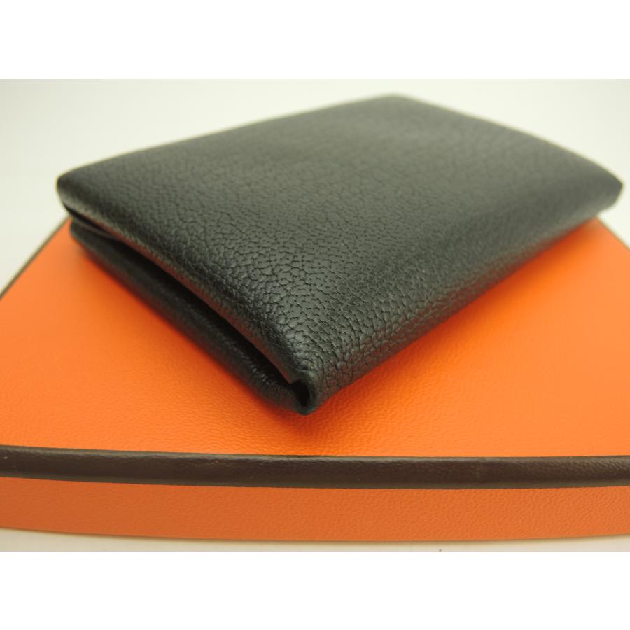 HERMES（エルメス） カルヴィデュオ シェーブルレザー 黒 コンパクト 
