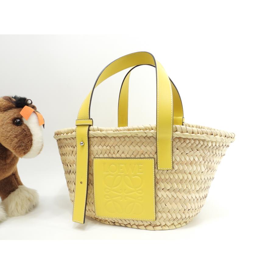 Basket（LOEWE） ロエベ バスケットスモール カゴバッグ ナチュラル黄