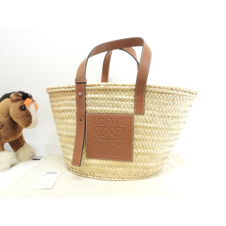 Basket（LOEWE） ロエベ バスケット カゴバッグ中 ナチュラル/タン 