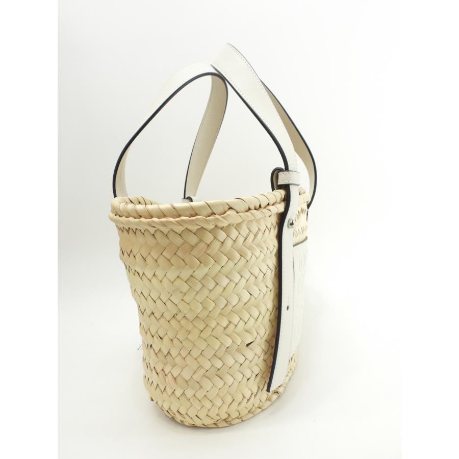 sio様　LOEWE カゴバッグ ホワイト　スモールｓ Basket（LOEWE） ロエベ バスケットスモール カゴバッグ ナチュラル白