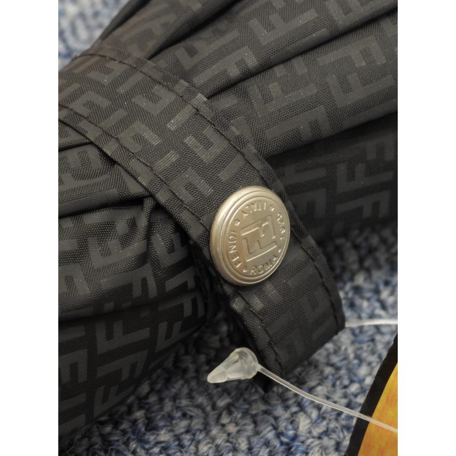 FENDI（フェンディ） 傘 FFロゴ ポリエステル黒 アンブレラ大 雨傘