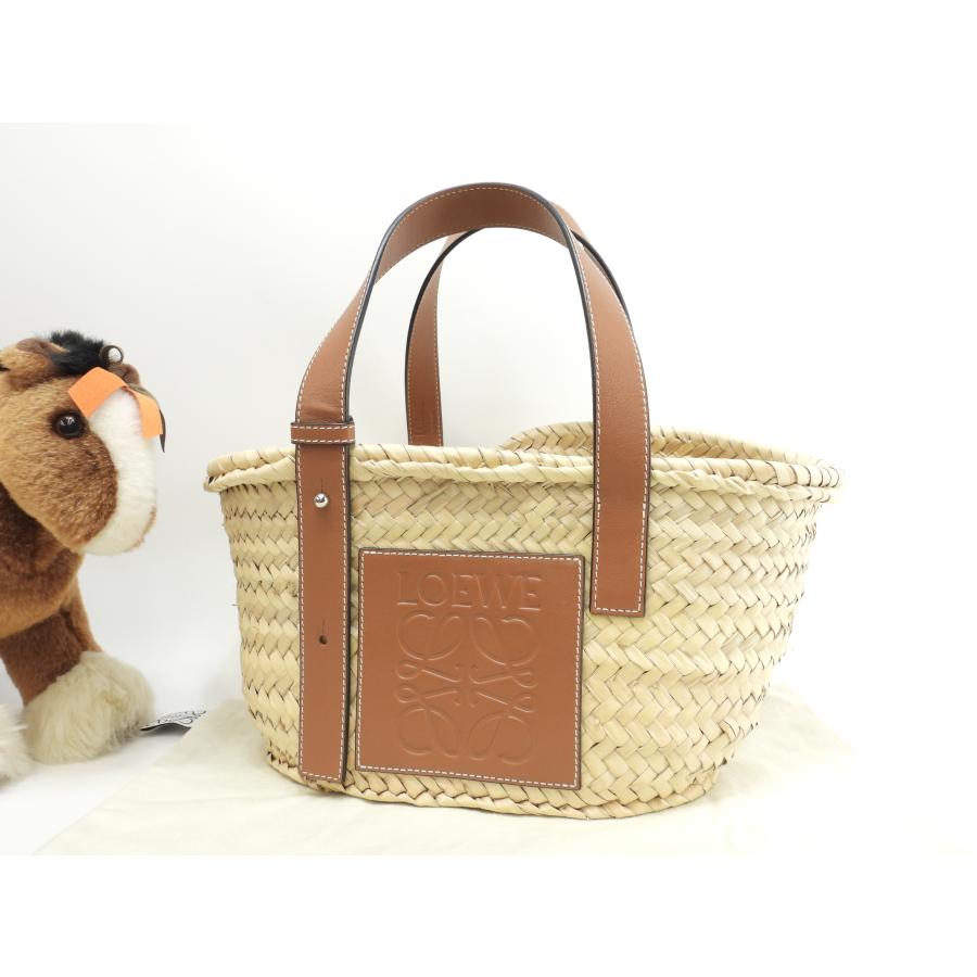 Basket（LOEWE） ロエベ バスケット小 カゴバッグ ナチュラル/タン