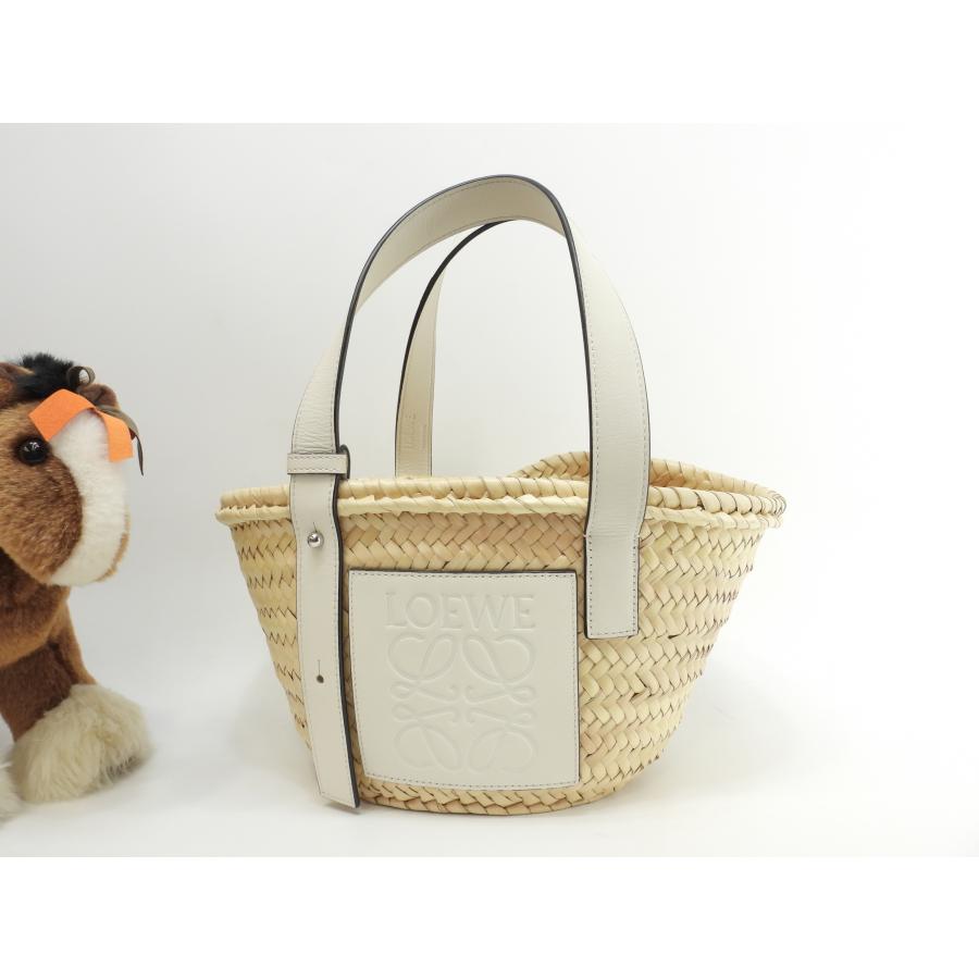 Basket（LOEWE） ロエベ バスケットスモール カゴバッグ ナチュラル白