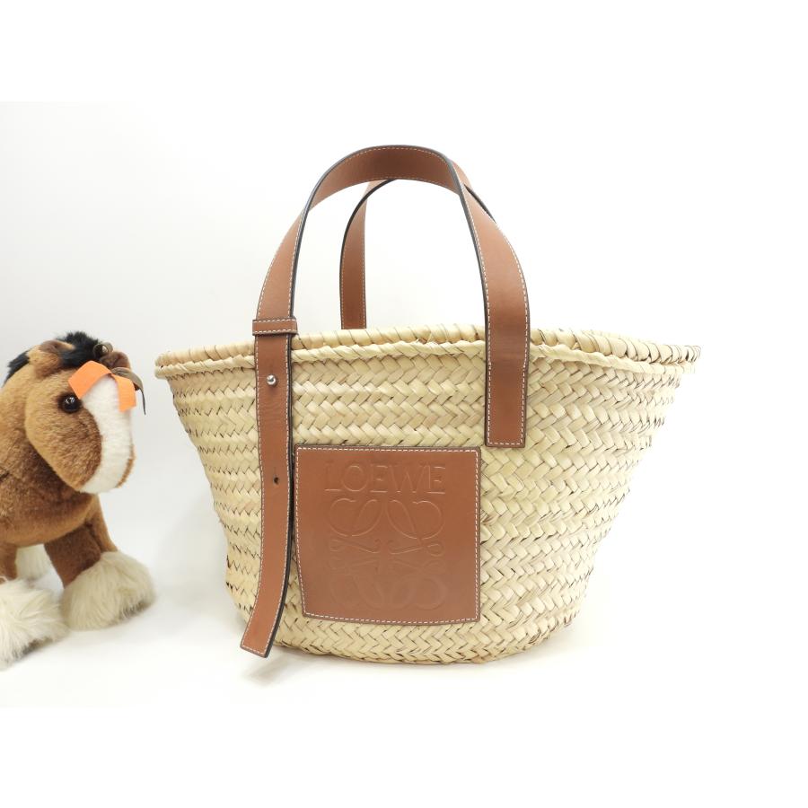 Basket（LOEWE） ロエベ バスケット カゴバッグ中 ナチュラル/タン 