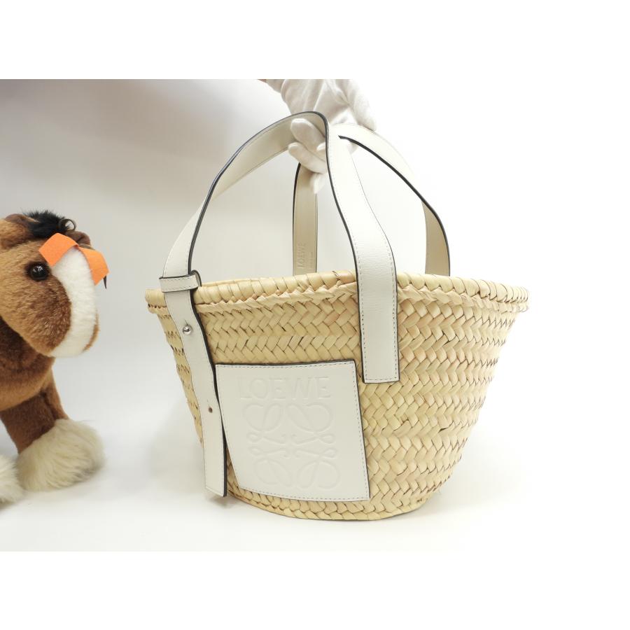 Basket（LOEWE） ロエベ バスケットスモール カゴバッグ ナチュラル白