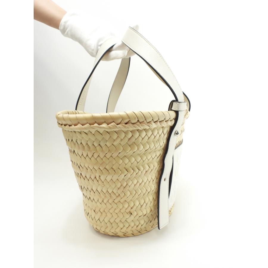 Basket（LOEWE） ロエベ バスケットスモール カゴバッグ ナチュラル白
