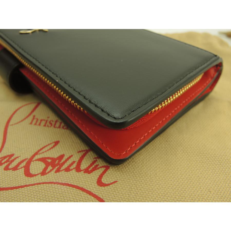 ✨美品✨クリスチャンルブタン 長財布 パロマ レザー 黒×赤 スニーカーズソール Paloma（Christian Louboutin） クリスチャンルブタン 2折長財布