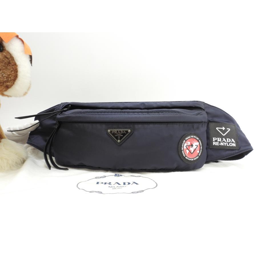 PRADA プラダ　RE-NYLON ボディバック PRADA（プラダ） ボディバッグ RE-NYLON ナイロン紺 ウエストバッグ