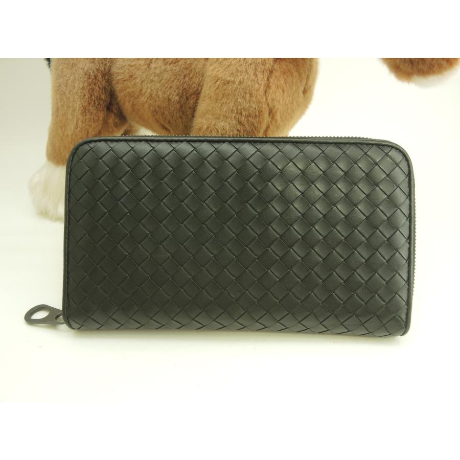 【超絶美品】Bottega Veneta イントレチャート　長財布　レザー　黒 BOTTEGA VENETA（ボッテガ・ヴェネタ） ロングウォレット大 イントレ