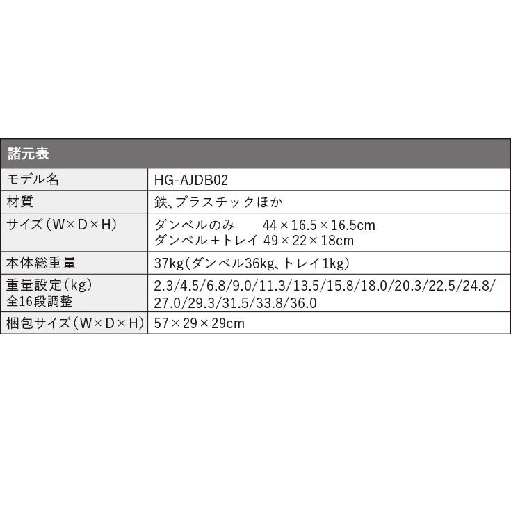 HAIGE ハイガー公式 可変式ダンベル36kg ワンタッチ HAIGE ハイガー公式 可変式ダンベル36kg ワンタッチ