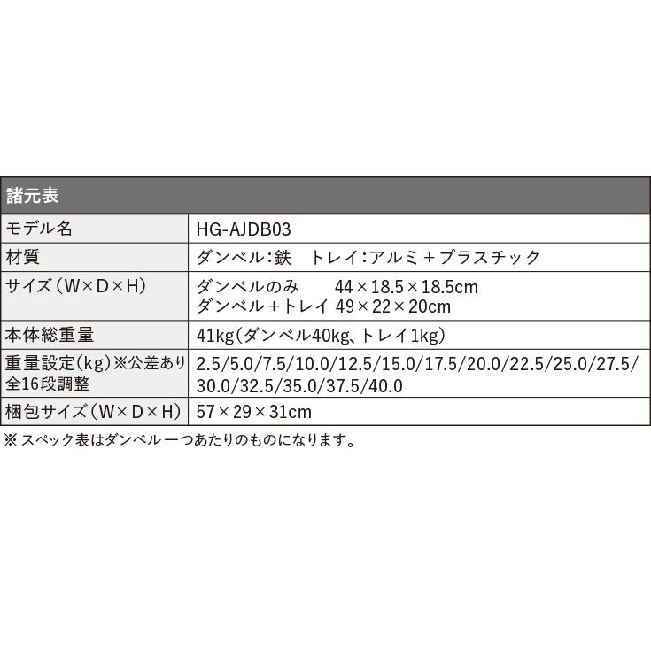 HAIGE ハイガー公式 片手で重量変更 可変式ダンベル40kg HAIGE ハイガー公式 片手で重量変更 可変式ダンベル40kg