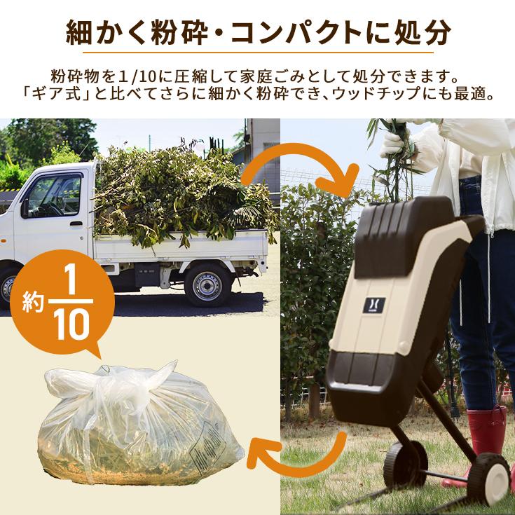HAIGE ハイガー公式 ガーデンシュレッダー 電動粉砕機 竹 枝 木 HAIGE ハイガー公式 ガーデンシュレッダー 電動粉砕機 竹 枝 木