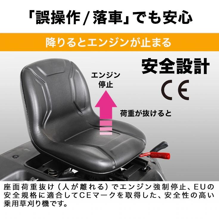HAIGE（ハイガー） 乗用草刈り機 エンジン式 芝刈り機 W仕様（集草袋