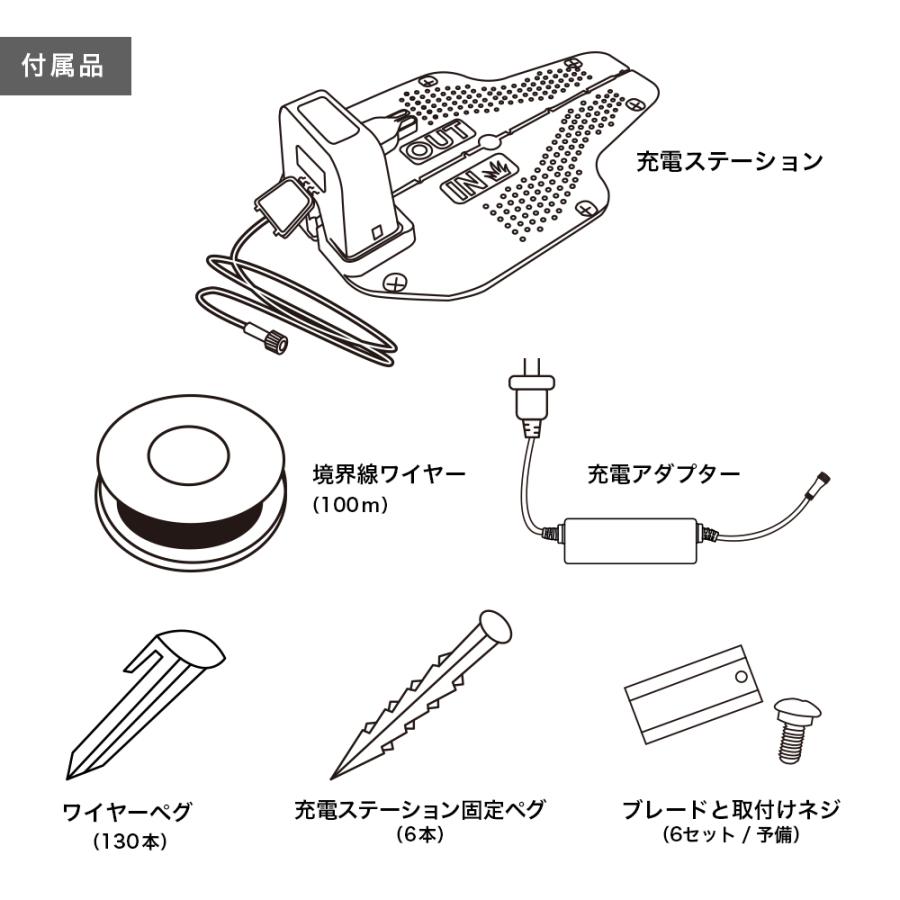 HAIGE カルン 全自動ロボット芝刈機 作業エリア300m2（約90坪
