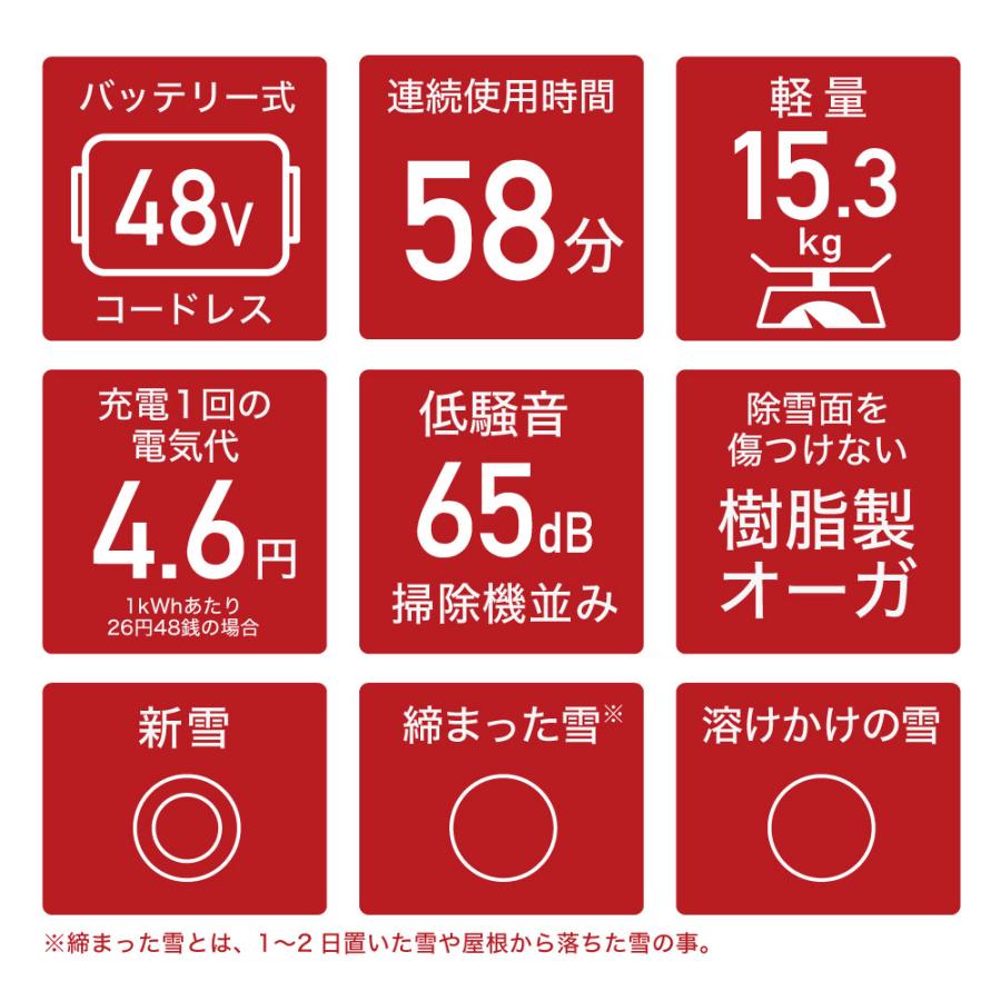 HAIGE ハイガー公式 充電式電動除雪機(大容量バッテリー48V2個 HAIGE ハイガー公式 充電式電動除雪機(大容量バッテリー48V2個