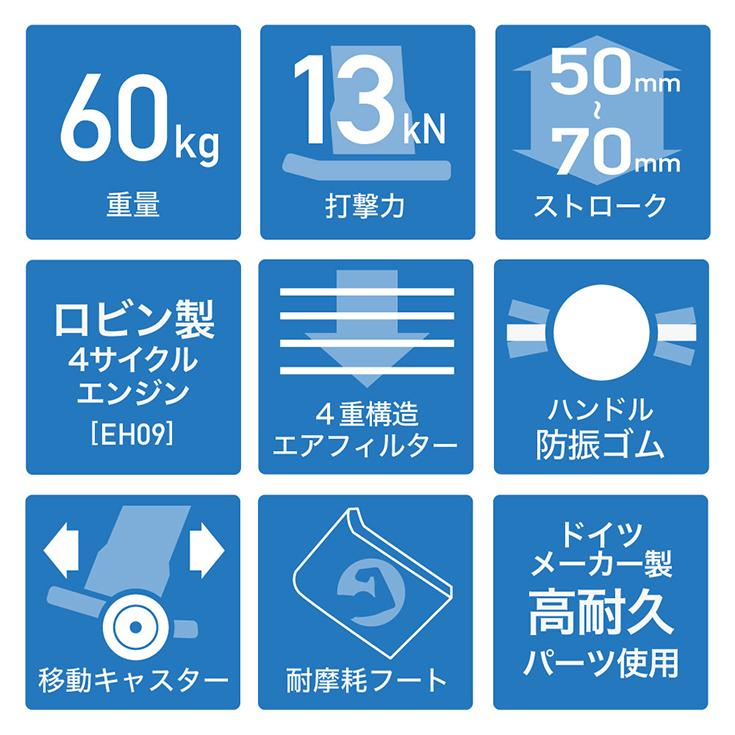 HAIGE（ハイガー） タンピングランマー 転圧機 土木工事 ロビン製