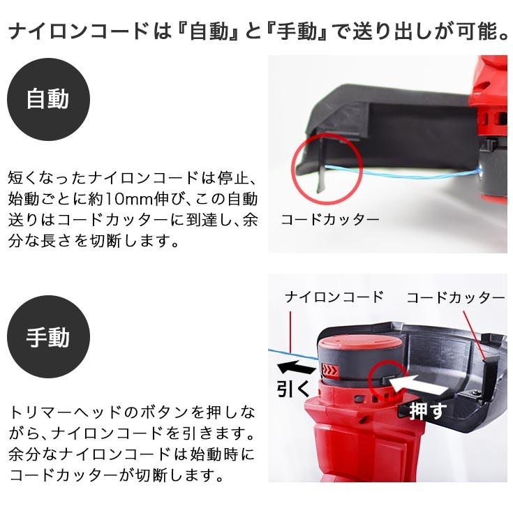 HAIGE（ハイガー） 電動草刈機 充電式（本体のみ/バッテリー別売 