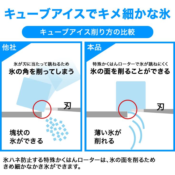 ハイガー 電動かき氷機 業務用/家庭用 バラ氷対応 替刃ベルト付