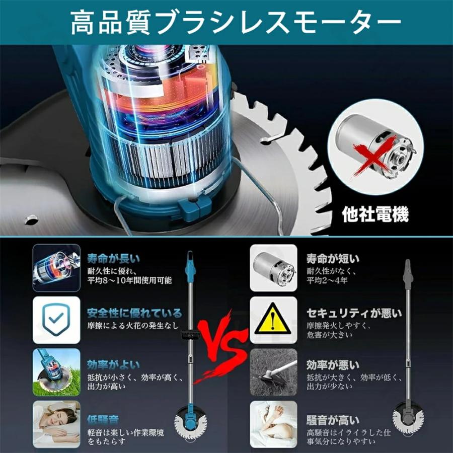 2026年進化版 草刈機 充電式 電動草刈機 コードレス ブラシレスモータ