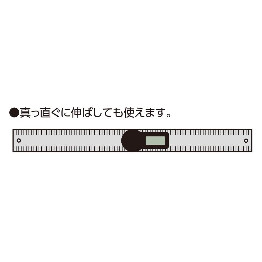 シンワ測定(Shinwa Sokutei) デジタルプロトラクター ホールド機能付き