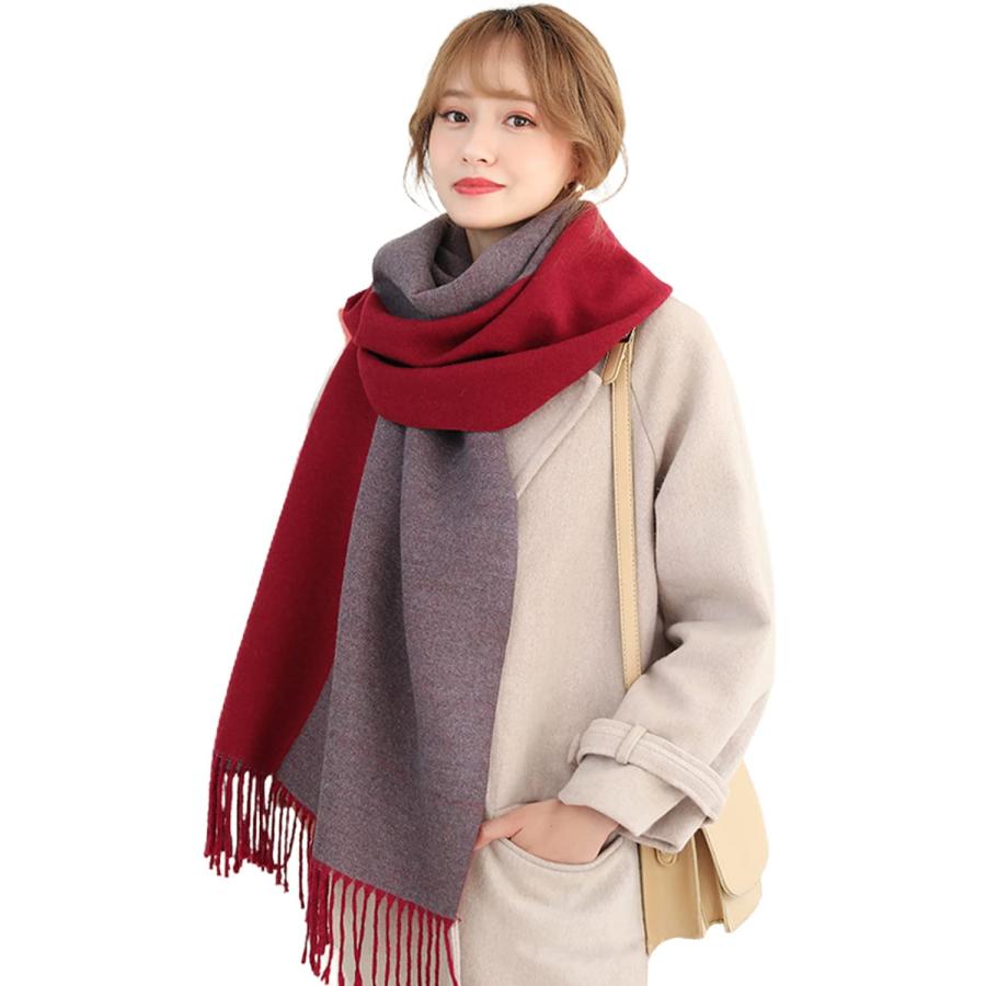 Hoomoi] マフラー レディース 人気 カシミヤタッチ ストール 大判