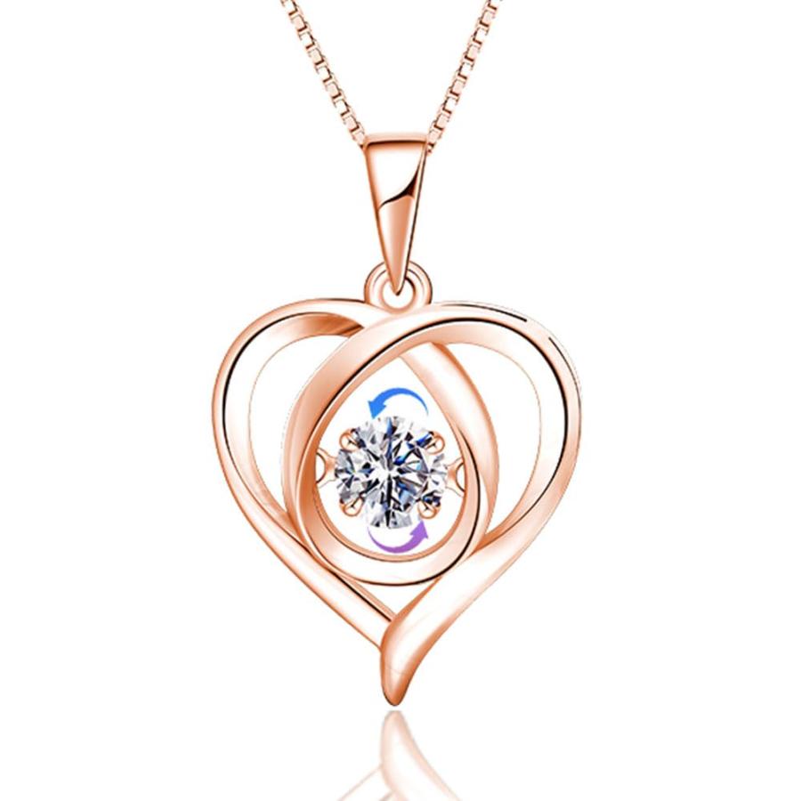 Naniwaai] ネックレス レディース 人気 上質ジルコニア ハート