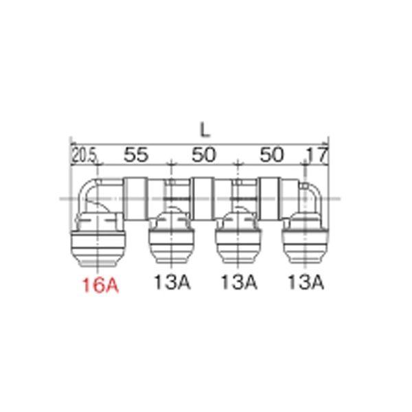 オンダ製作所:FE型 回転ヘッダー PEX 型式:WH1A-FE04（1セット:10個入） - 2