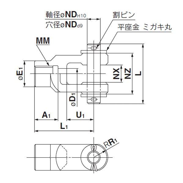 SMC:Y形2山ナックルジョイント　型式:Y-05D（1セット:10個入）