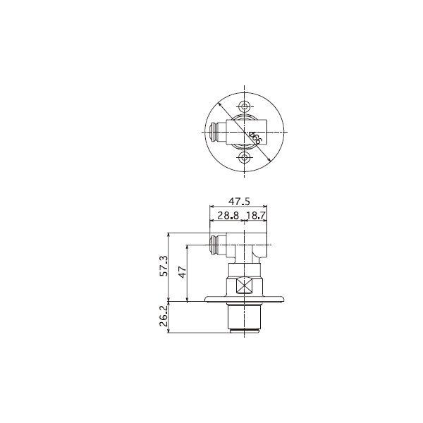 ☆ 光陽産業 G053AF5-12 10A×9.5 フレキガスコンセントS露出 都市ガス用 プッシュインパクト型◆施工性が向上 フレキガスコンセントS露出 ＜G053AF-12＞[光陽産業]の通販 ｜ 配管