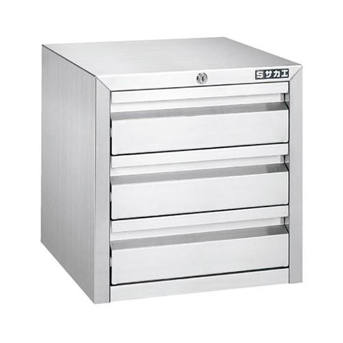 サカエ:ステンレス ミニキャビネット 型式:MNC-3SU