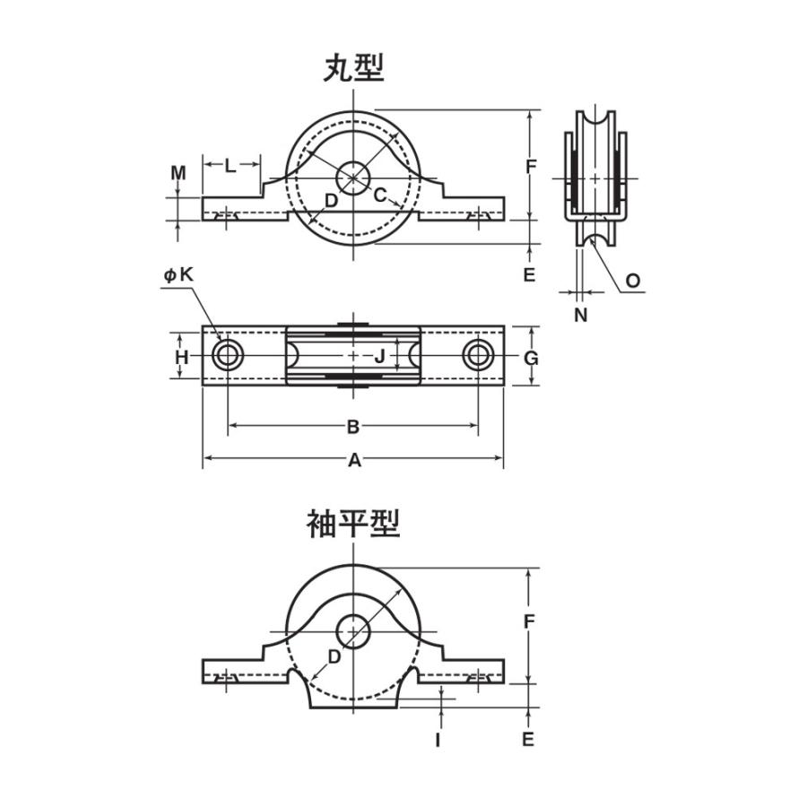 セット割引 ヨコヅナ:ロタ・ステンレス製 ベアリング入戸車平型 型式:KCS-0362（1セット:12個入）