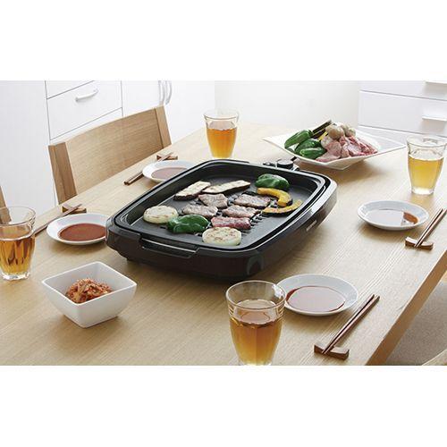 アイリスオーヤマ:網焼き風ホットプレート ブラック 型式:APA-136-B