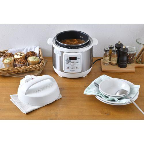 アイリスオーヤマ:電気圧力鍋 3.0L ホワイト 型式:PC-EMA3-W : 配管