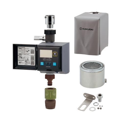 自動散水タイマー凍結防止機能つ き 保護カバー 雨センサーつき