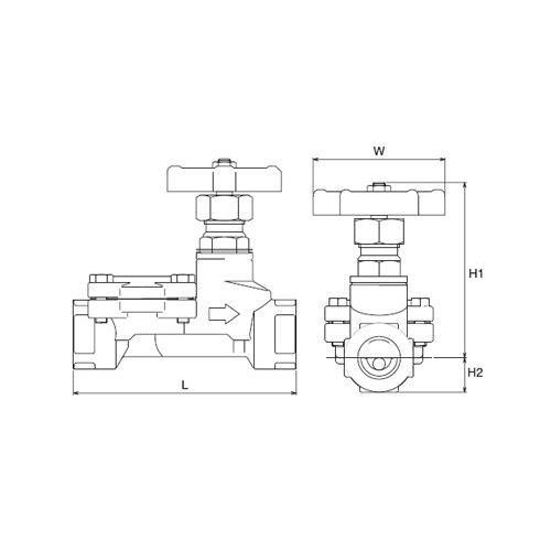 ミヤワキ:バイパス弁付ダイヤフラム式スチームトラップ 型式:DV1 ミヤワキ:バイパス弁付ダイヤフラム式スチームトラップ 型式:DV1