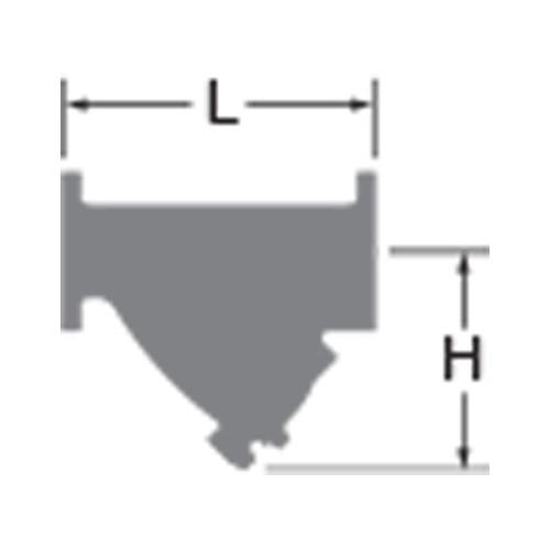 : キッツ 鋳鉄製10K Y形ストレーナ KITZ-10FCY 10A 10FCYN-100A 10K 鋳鉄製Y形ストレーナ(ナイロン11ライニング・フランジ