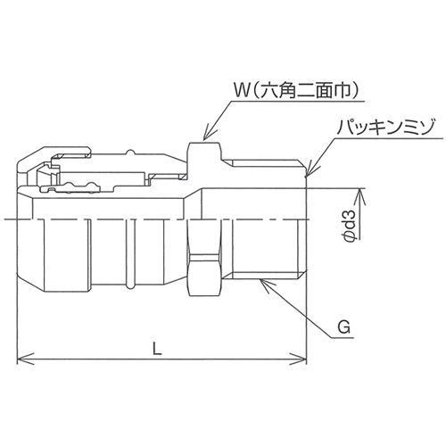 タブチ:ドライタッチ オスアダプター 平行ネジ 型式:DRT-MG-20｜haikanbuhin｜04