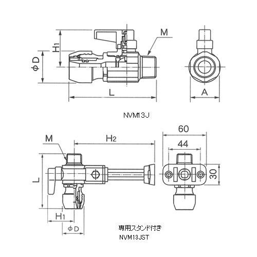 ブリヂストン:プッシュマスター バルブ付きオスアダプター JIS品 ブリヂストン:プッシュマスター バルブ付きオスアダプター JIS品