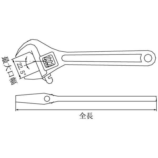 バックスノ:防爆モンキーレンチ 型式:RBM-250 : 42007413 : 配管部品