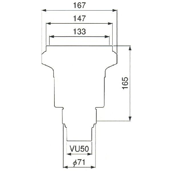 ミヤコ:排水ユニット メジスルー(トラップ付) 型式:MT-56151-150