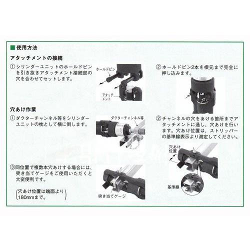 ネグロス電工:ダクターチャンネルパンチャーアタッチメント(MAKEX用