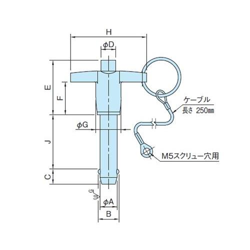 限定先行予約販売 イマオコーポレーション:ボールロックT型ピン SUS製 型式:BJ773-12080-SUS