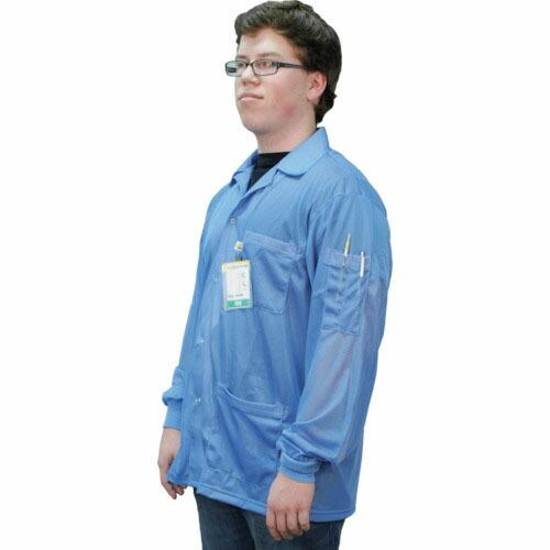 DESCO スモック ジャケット ニット袖口 青 2XL ( 73770 ) DESCO DESCO スモック ジャケット ニット袖口 青 2XL ( 73770 ) DESCO