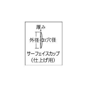 エビ　ダイヤモンドカップホイール乾式高級品100mm用　CF-4　(株)ロブテックス