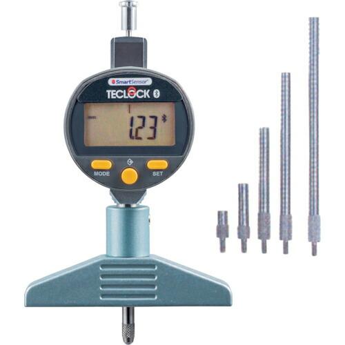 テクロック Bluetoothデジタルデプスゲージ 超軽量コンパクト 1/100 継足付き ( SSD-214 ) (株)テクロック