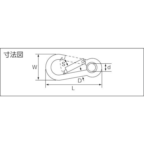 TRUSCO ステンレススナップフック A型 線径Φ11×開口17mm (1個入) ( TSF-11A ) トラスコ中山(株)｜haikanshop｜03