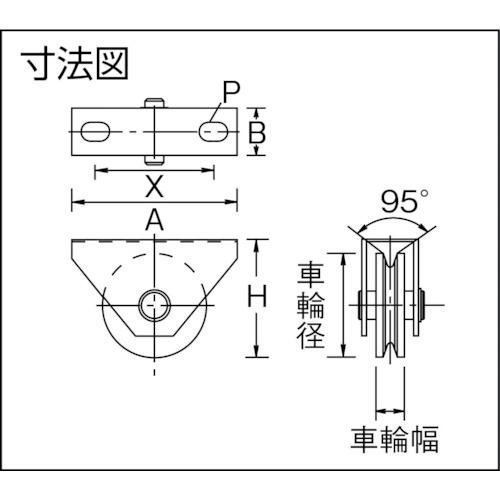 MK 枠付重量車 75mm V型 ( C-1000-75 ) (株)MARUKI HARDWARECORPORATION｜haikanshop｜04