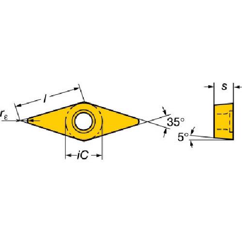 SANDVIK コロターン107 旋削用ポジチップ(120) 1115 ( VBMT 11 SANDVIK コロターン107 旋削用ポジチップ(120) 1115 ( VBMT 11