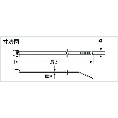 TRUSCO ナイロン結束バンド 幅8.9mmX長さ531mm (50本入) ( TRJ550 ) トラスコ中山(株)｜haikanshop｜03