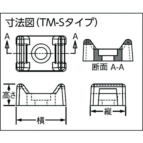 パンドウイット　タイマウント　耐熱性黒　TM3S25-M30　パンドウイットコーポレーション　(1000個入)